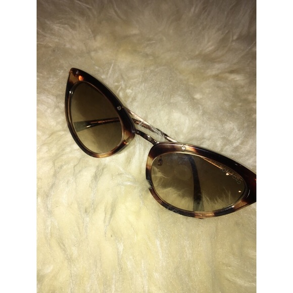 Tom Ford Gold Horn Frame Grace Mirror Cat Eye - Picture 4 of 5